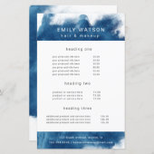 prijslijst voor zoutblauw rookeffect (Voorkant / Achterkant)