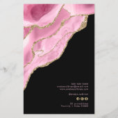 Prijslijst warmroze roze roze flyer (Achterkant)