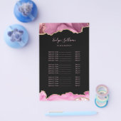 Prijslijst warmroze roze roze flyer (Enkel)