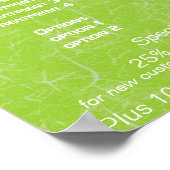 Prijslijst White Lily zen diensten Poster (Hoek)