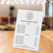 Prijslijst zakelijke Logo Reclamebord Met Voetstuk