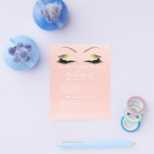 Prijslijstfolder Roze Schoonheidssalon Visagist Flyer (Enkel)