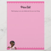 Prijslijstfolder van Afro-Amerikaanse thuisbakkeri Flyer (Achterkant)