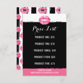 Prijslijstkaart marketing lippenstift distributeur (Voorkant / Achterkant)