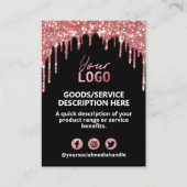 Prijslijstonderdelen Roos Gold GlitterDrivers Visitekaartje (Voorkant)