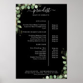 Prijslijstposter voor groene salon poster (Voorkant)