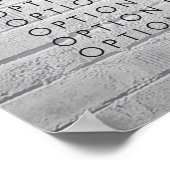 Prijsmenu Bakstenen Muur Service Op Maat Gedrukt Poster (Hoek)