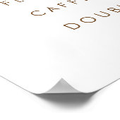 Prijsmenu Cafetaria Cafe Bedrukt Poster op Maat (Hoek)