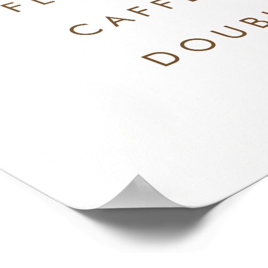 Prijsmenu Cafetaria Cafe Bedrukt Poster op Maat (Hoek)