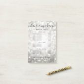 Prijsmenu Silver Glitter Lights Post-it® Notes (Op bureau)