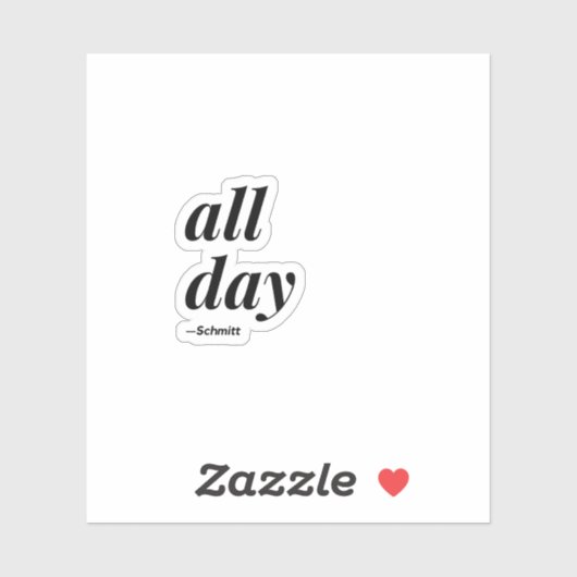 Prijsopgave hele dag Schmitt Sticker (Vel)