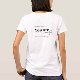 prijsopgave Je bent genoeg T-shirt