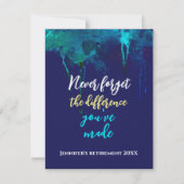 Prijsopgave nooit vergeten Waterverf Navy Blue (Voorkant)