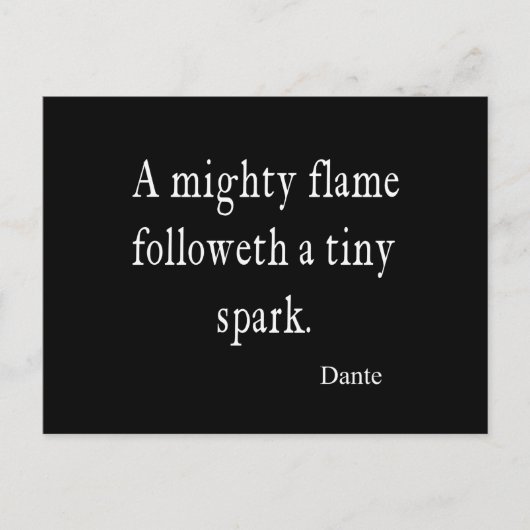  prijsopgave voor dante Mighty Flame Tiny Spark Briefkaart (Voorkant)