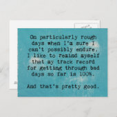 prijsopgave voor zware dagen briefkaart (Voorkant / Achterkant)