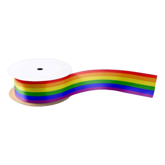 PRIJSOPRIJSCOLORS RAINBOW FLAG SATIJNEN LINT (Spoel)