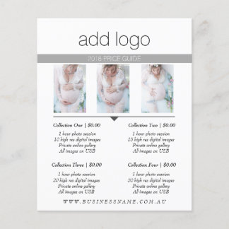 PRIJSOVERZICHT FOTOGRAFIE TARIEF PRIJSLIJST SESSIE FLYER