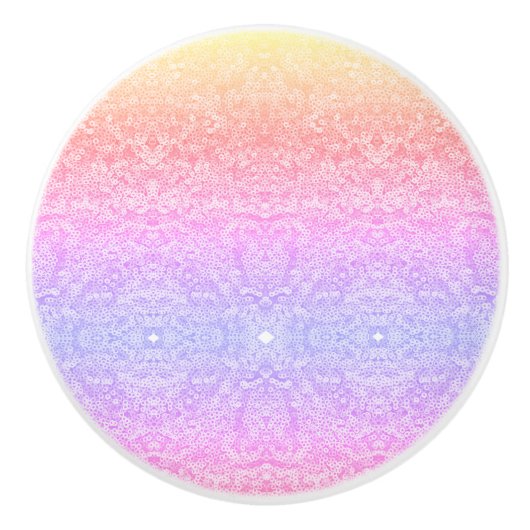 Prijspatgradiënt van de sequinelzijde roze paars g keramische knop (Voorkant)