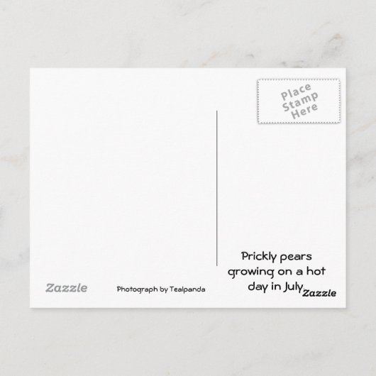 Prijsperen, briefkaart (Achterkant)