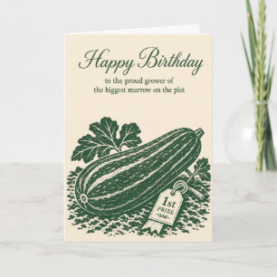 Prijsrauwe Linocut Verjaardagskaart Tuinier Kaart