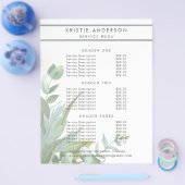 Prijsstelling en diensten voor waterverf Eucalyptu Flyer (Enkel)