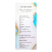 Prijstabel Luxe Holografisch Agaat Goud Opal Reclamekaart (Voorkant)