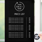 Prijstabel | Zwart Logo Zakelijk Professioneel Raamsticker (Huis)