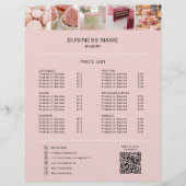 Prijstlijst Bakery Foto Sociale Media Iconen Flyer (Voorkant)