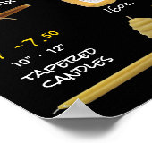 Prijstlijst honing imker krijtbord stijl poster (Hoek)