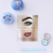 Prijstlijst Kapsalon Rose Lash Brow Make-up Lippen Flyer (Enkel)