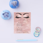 Prijstlijst Make-up Artist 1 Page Lash Glitter Spa Flyer (Enkel)