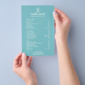 Prijstlijst mobiele kapsterschaar Turkoois Flyer (Hand)