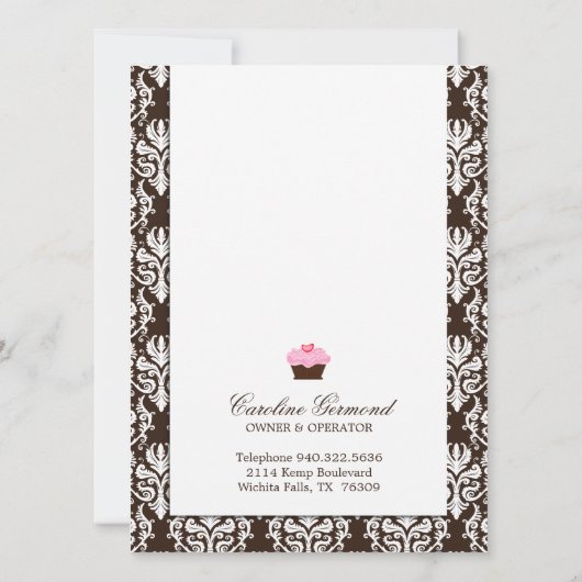 Prijstlijst Pretty Damask Bakery (Achterkant)