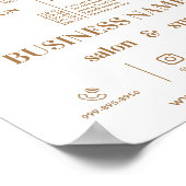 Prijstlijst Schoonheidssalon Moderne Boog Prijzenl Poster (Hoek)