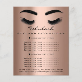 Prijstlijst Schoonheidssalon Visagist Skinny Rose Flyer