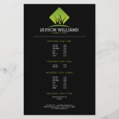 Prijstlijst voor modern gazononderhoud/ landschaps flyer (Voorkant)