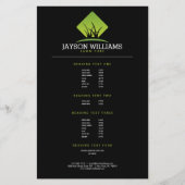 Prijstlijst voor modern gazononderhoud/ landschaps flyer (Voorkant)