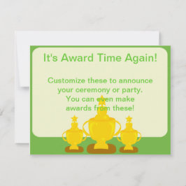 Prijsuitreiking of feest kaart