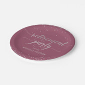 Prijsveeg Bord elegant zilver, roze (Gekanteld)