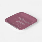 Prijsveeg Bord elegant zilver, roze (Gebogen)