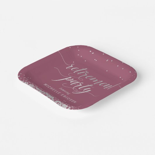 Prijsveeg Bord elegant zilver, roze (Gebogen)