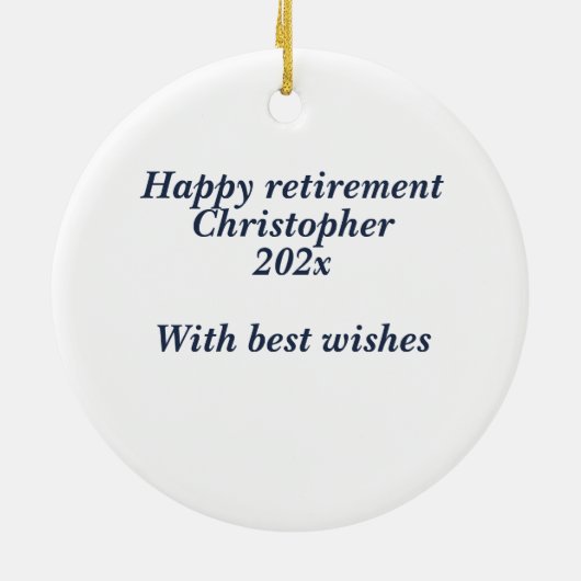 Prijsverhoging Blauw aangepaste retiel Geweldige Keramisch Ornament (Achterkant)