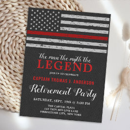 Prijsverhoging van Legend Firefighter Thin Red Lin Uitnodiging Briefkaart