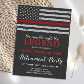 Prijsverhoging van Legend Firefighter Thin Red Lin Uitnodiging Briefkaart