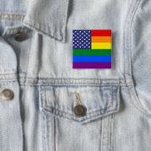 "PRIJSVERVLAG VOOR GAY" VIERKANTE BUTTON 5,1 CM (In situ)