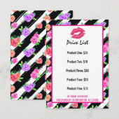 Prijswijzer Lipstick Distributeur Glam Rose Kiss (Voorkant / Achterkant)