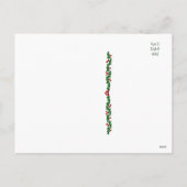  prijswinnende kerstman op groene achtergrond feestdagenkaart (Achterkant)