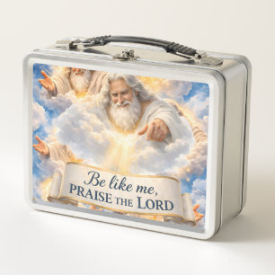 prijz de Heer metalen lunchbox met hemels design
