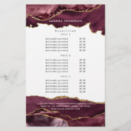 Prijzen van Burgundy en Gouden Agaat Edelsteen Flyer