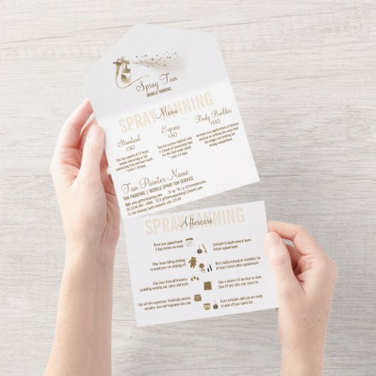 Prijzen voor spuitlooiing all in one uitnodiging (Afscheurbaar)